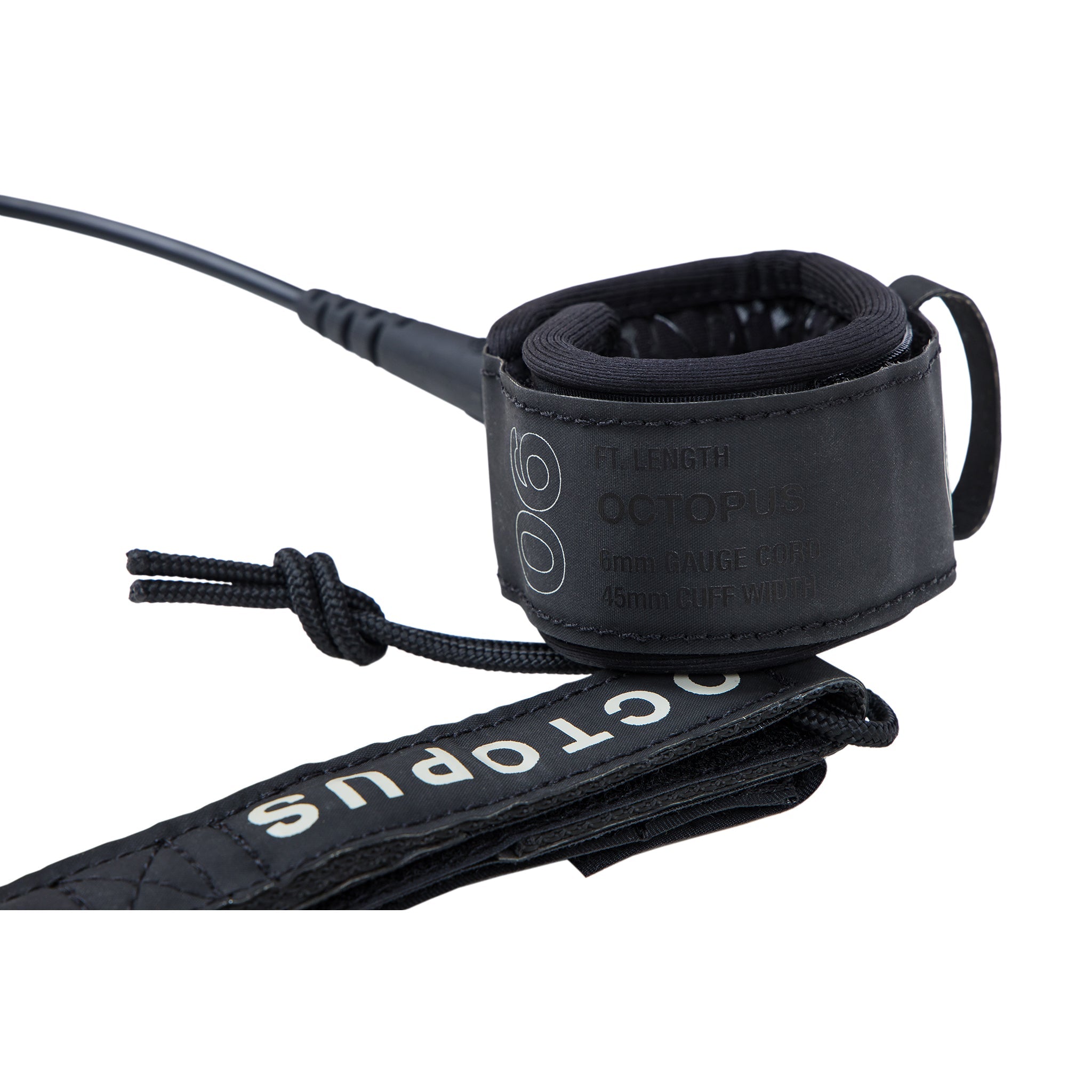 MISSION: CONTROL 6FT SURF LEASH - BLACK