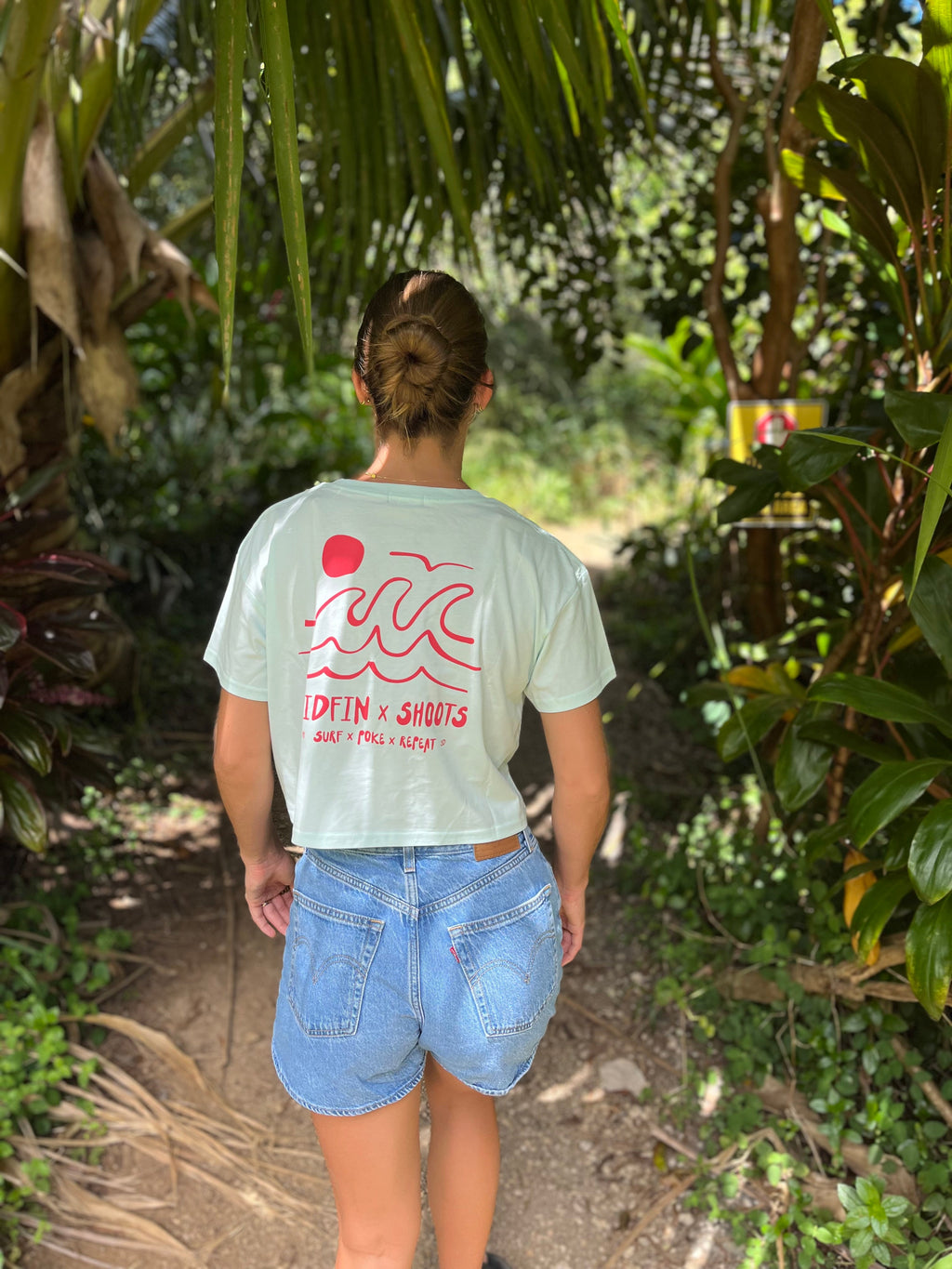 SHOOTS x mid fin co. || Surf | Poke | Repeat || Women's Crop Top